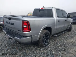 2025 Ram 1500 Big Horn with VIN 1C6SRFFP5SN502795, listed as a IAAI auction lot 41498981 with 6,565 mi miles. Bid and sale history available at carsss.com. Image 4.