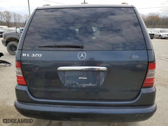 2001 Mercedes-Benz M-Class with VIN 4JGAB54E61A276417, listed as a Copart auction lot 82878094 with 205,577 mi miles and Salvage Title. Bid and sale history available at carsss.com. Image 6.