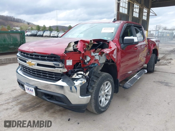 2021 Chevrolet Silverado 1500 LT with VIN 3GCUYDED8MG222154, listed as a IAAI auction lot 41923543 with 39,500 mi miles. Bid and sale history available at carsss.com. Image 6.