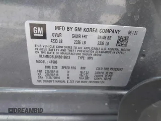 2022 Buick Encore GX Select with VIN KL4MMDSL8NB018613, listed as a IAAI auction lot 42417086 with 47,999 mi miles and . Bid and sale history available at DreamBid. Image 9.