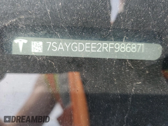 2024 Tesla Model Y Long Range z VIN 7SAYGDEE2RF986871, wystawiony jako Copart lot #60168535 z przebiegiem 15 647 mil mil oraz Szkoda całkowita • Salvage title. Historia ofert i sprzedaży dostępna na DreamBid. Obrazek 12.