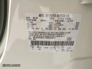 2007 Ford Edge SEL with VIN 2FMDK48C17BB43917, listed as a IAAI auction lot 42109444 with 156,813 mi miles. Bid and sale history available at carsss.com. Image 9.