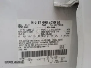 2011 Ford Edge Limited with VIN 2FMDK3KC5BBA86570, listed as a Copart auction lot 50778985 with 207,516 mi miles and Salvage Title. Bid and sale history available at carsss.com. Image 13.
