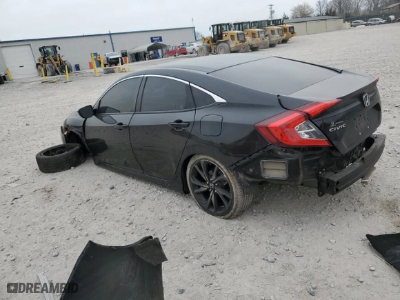 2021 Honda Civic Sedan Sport with VIN 19XFC2F80ME203185, listed as a Copart auction lot 49065335 with 68,823 mi miles and Salvage Title. Bid and sale history available at carsss.com. Image 2.