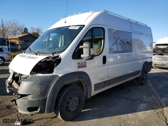 2019 Ram ProMaster Cargo Van with VIN 3C6TRVDG8KE550930, listed as a Copart auction lot 47134055 with 63,323 mi miles and Salvage Title. Bid and sale history available at carsss.com. Image 1.