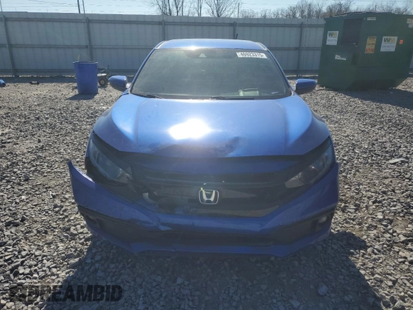 2021 Honda Civic Sport with VIN 2HGFC2F89MH510022, listed as a Copart auction lot 46923315 with 66,655 mi miles and Salvage Title. Bid and sale history available at DreamBid. Image 5.