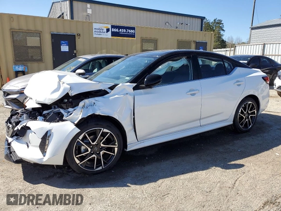 2025 Nissan Sentra SR with VIN 3N1AB8DV2SY289557, listed as a Copart auction lot 49216165 with Not Provided miles and Non Repairable. Bid and sale history available at DreamBid. Image 1.