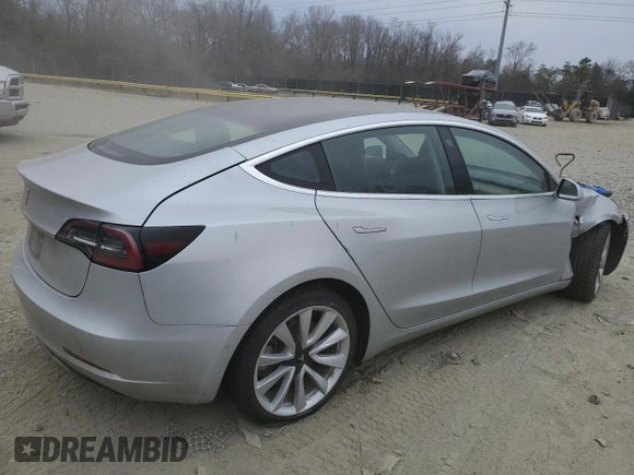 2018 Tesla Model 3 Long Range Battery with VIN 5YJ3E1EA8JF060682, listed as a Copart auction lot 47072985 with Not Provided miles and Salvage Title. Bid and sale history available at DreamBid. Image 3.