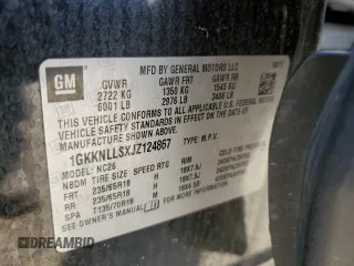 2018 GMC Acadia SLE z VIN 1GKKNLLSXJZ124867, wystawiony jako Copart lot #56381085 z przebiegiem 91 616 mil mil oraz Szkoda całkowita • Salvage title. Historia ofert i sprzedaży dostępna na DreamBid. Obrazek 12.