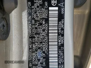 2008 Toyota Prius with VIN JTDKB20U587745606, listed as a Copart auction lot 61840525 with Not provided miles and Clean title. Bid and sale history available at DreamBid. Image 12.