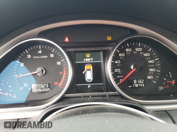 2013 Audi Q7 Premium Plus with VIN WA1LGAFE3DD009592, listed as a Copart auction lot 62755525 with 178,743 mi miles and Clean title. Bid and sale history available at DreamBid. Image 9.