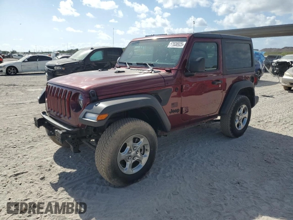 2021 Jeep Wrangler Sport with VIN 1C4GJXAN1MW683604, listed as a Copart auction lot 53838925 with 18,771 mi miles and Salvage title. Bid and sale history available at DreamBid. Image 1.