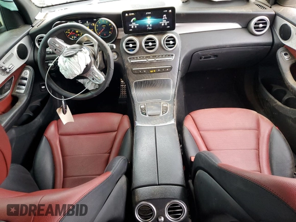 2022 Mercedes-Benz GLC 300 with VIN W1N0G8DB9NG119887, listed as a Copart auction lot 53016085 with 34,126 mi miles and Salvage title. Bid and sale history available at DreamBid. Image 8.
