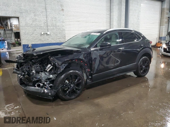 2021 Mazda CX-30 Premium with VIN 3MVDMBDY3MM254689, listed as a Copart auction lot 47817405 with 43,393 mi miles and Salvage Title. Bid and sale history available at carsss.com. Image 1.