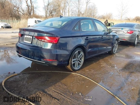 2018 Audi A3 Sedan Premium with VIN WAUAUGFFXJ1022965, listed as a IAAI auction lot 41533808 with 62,212 mi miles. Bid and sale history available at carsss.com. Image 4.