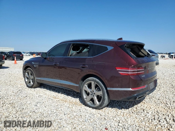 2021 Genesis GV80 with VIN KMUHCESC7MU044023, listed as a Copart auction lot 51942605 with 58,038 mi miles and Salvage title. Bid and sale history available at DreamBid. Image 2.
