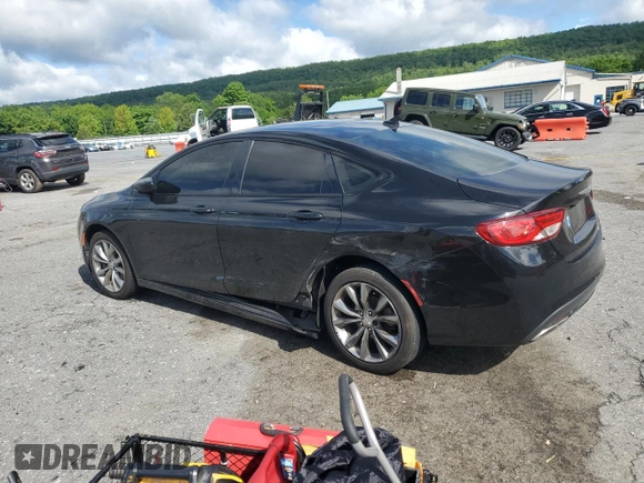 2015 Chrysler 200 S with VIN 1C3CCCBB9FN585794, listed as a Copart auction lot 57672205 with 155,468 mi miles and Salvage title. Bid and sale history available at DreamBid. Image 2.