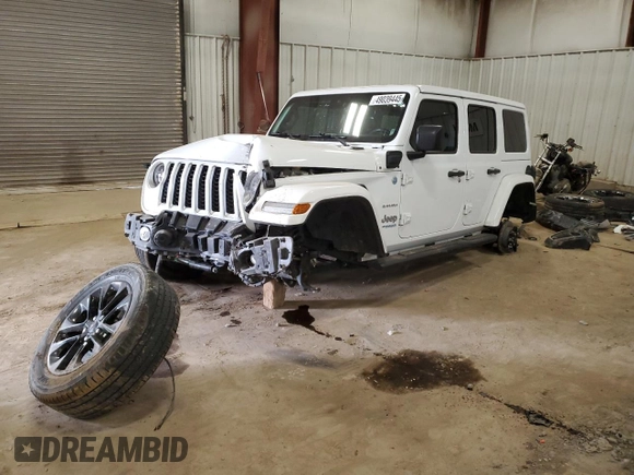 2021 Jeep Wrangler Unlimited Sahara с VIN 1C4JJXP61MW868399, выставлен на аукционе Copart как лот 49039445 с пробегом 35 387 миль миль и На запчасти • Non repairable. История ставок и продаж доступна на DreamBid. Изображение 1.