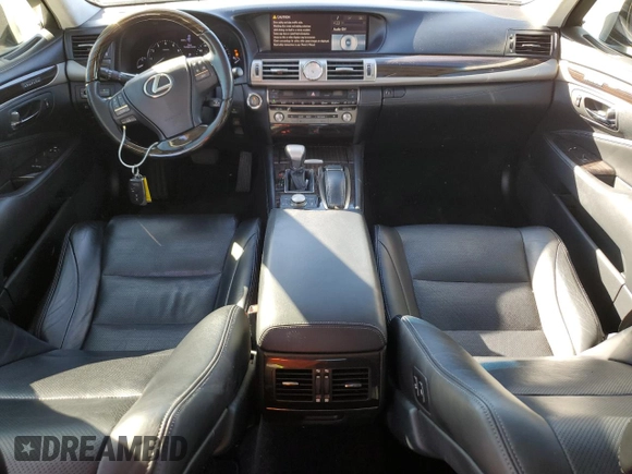 2015 Lexus LS 460 with VIN JTHBL5EFXF5133806, listed as a Copart auction lot 81493074 with 158,601 mi miles and Salvage title. Bid and sale history available at DreamBid. Image 8.