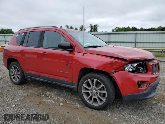 2017 Jeep Compass Sport SE with VIN 1C4NJDBB3HD101563, listed as a Copart auction lot 57853295 with 128,445 mi miles and Salvage title. Bid and sale history available at DreamBid. Image 4.