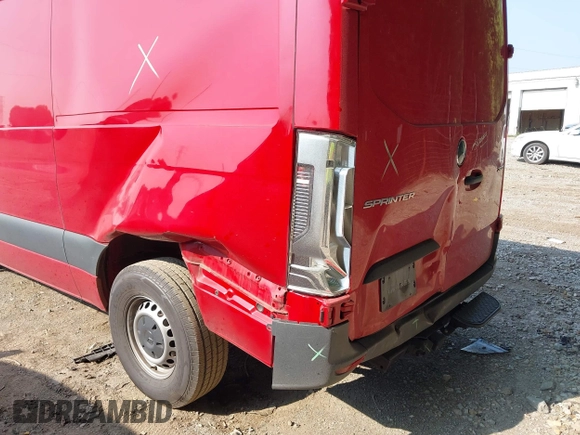 2023 Mercedes-Benz Sprinter Cargo with VIN W1Y4KBHY0PT135291, listed as a IAAI auction lot 39887949 with 61,892 mi miles and . Bid and sale history available at carsss.com. Image 6.