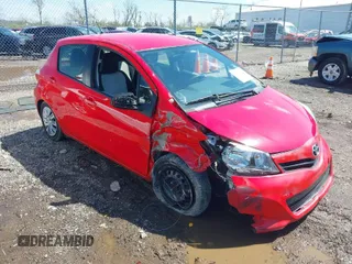 2014 Toyota Yaris L with VIN JTDKTUD3XED591742, listed as a IAAI auction lot 41962488 with 109,857 mi miles. Bid and sale history available at carsss.com. Image 1.