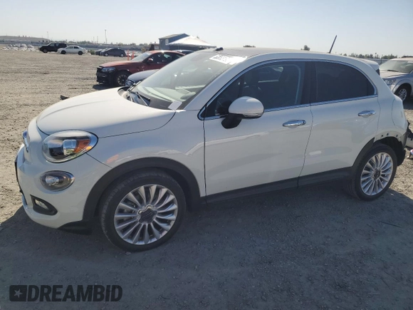 2016 FIAT 500X Lounge with VIN ZFBCFXDT2GP369018, listed as a Copart auction lot 53083195 with 33,226 mi miles and Salvage Title. Bid and sale history available at carsss.com. Image 1.