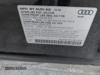 2017 Audi Q3 Premium Plus with VIN WA1HCCFS1HR013054, listed as a IAAI auction lot 42359261 with 148,435 mi miles and . Bid and sale history available at DreamBid. Image 9.