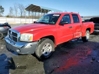 2005 Dodge Dakota SLT with VIN 1D7HE48N85S365376, listed as a Copart auction lot 43654885 with 182,708 mi miles and Salvage Title. Bid and sale history available at DreamBid. Image 1.