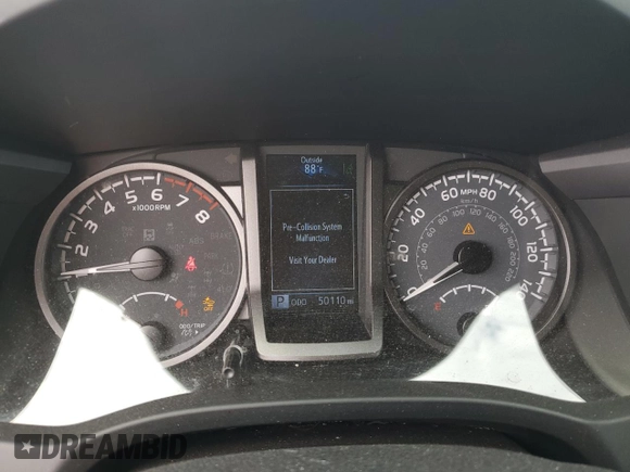 2023 Toyota Tacoma SR with VIN 3TMCZ5AN2PM577873, listed as a Copart auction lot 57361315 with 50,110 mi miles and Salvage title. Bid and sale history available at DreamBid. Image 9.