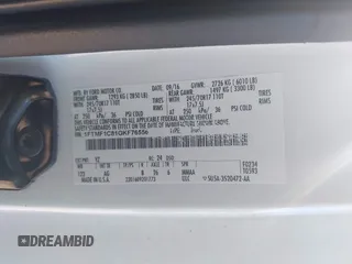 2016 Ford F-150 XL with VIN 1FTMF1C81GKF76556, listed as a IAAI auction lot 42510068 with 106,454 mi miles and . Bid and sale history available at DreamBid. Image 9.