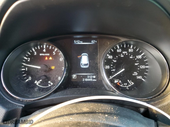 2017 Nissan Rogue SV with VIN 5N1AT2MN1HC730843, listed as a Copart auction lot 80630044 with 218449 miles and Salvage Title. Bid and sale history available at carsss.com. Image 9.