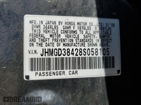 2008 Honda Fit с VIN JHMGD38428S058105, выставлен на аукционе Copart как лот 59509925 с пробегом 148 453 миль миль и Чистый • Clean title. История ставок и продаж доступна на DreamBid. Изображение 12.