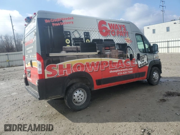 2021 Ram ProMaster Cargo with VIN 3C6LRVBG7ME560550, listed as a Copart auction lot 46991735 with Not Provided miles and Salvage Title. Bid and sale history available at carsss.com. Image 3.