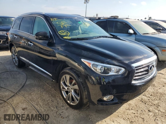 2013 Infiniti JX35 with VIN 5N1AL0MM9DC352745, listed as a Copart auction lot 74570944 with 0 mi miles and Non Repairable. Bid and sale history available at carsss.com. Image 4.