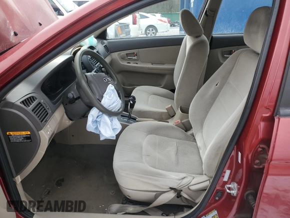 2008 Kia Spectra SX with VIN KNAFE121385554846, listed as a Copart auction lot 42045805 with 175,781 mi miles and Salvage Title. Bid and sale history available at carsss.com. Image 7.