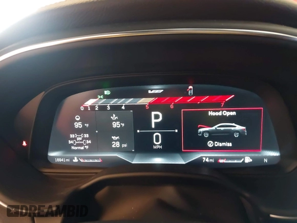 2021 Cadillac CT5 V-Series with VIN 1G6DV5RW9M0136210, listed as a IAAI auction lot 42571132 with 16,941 mi miles and . Bid and sale history available at DreamBid. Image 7.