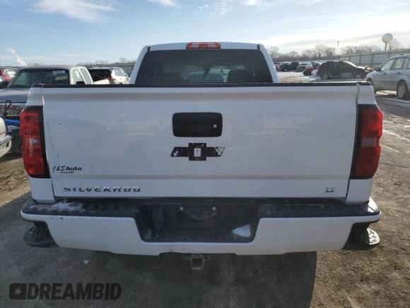2016 Chevrolet Silverado 1500 LT with VIN 1GCVKREC1GZ160188, listed as a Copart auction lot 45726835 with 159,122 mi miles and Salvage Title. Bid and sale history available at DreamBid. Image 6.