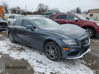 2015 Mercedes-Benz CLS 400 with VIN WDDLJ6HB7FA133768, listed as a Copart auction lot 45547855 with 130,514 mi miles and Salvage title. Bid and sale history available at DreamBid. Image 4.