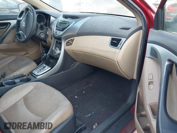 2012 Hyundai Elantra Limited with VIN KMHDH4AE2CU193594, listed as a IAAI auction lot 41556903 with 300,212 mi miles. Bid and sale history available at carsss.com. Image 5.