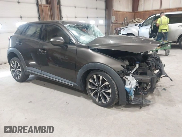 2019 Mazda CX-3 Grand Touring with VIN JM1DKFD71K0415739, listed as a IAAI auction lot 41750019 with 95,336 mi miles. Bid and sale history available at carsss.com. Image 1.