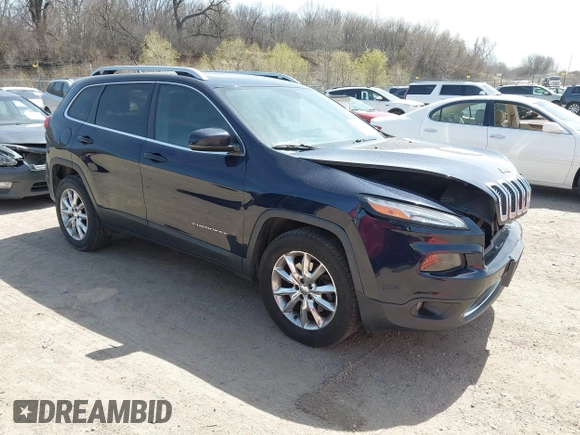 2015 Jeep Cherokee Limited with VIN 1C4PJMDS5FW649720, listed as a IAAI auction lot 42046740 with 158,147 mi miles. Bid and sale history available at carsss.com. Image 1.
