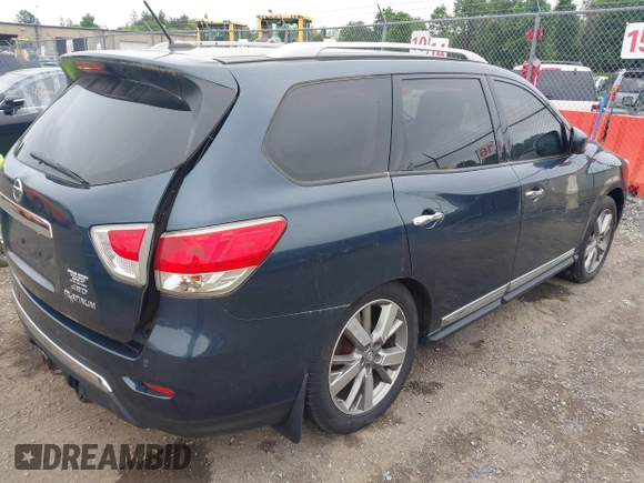 2013 Nissan Pathfinder SV with VIN 5N1AR2MM1DC690487, listed as a IAAI auction lot 42611901 with 158,362 mi miles and . Bid and sale history available at DreamBid. Image 4.