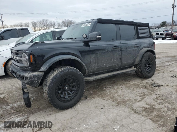 2021 Ford Bronco with VIN 1FMEE5DP4MLA88644, listed as a Copart auction lot 42213285 with 55,675 mi miles and Salvage Title. Bid and sale history available at DreamBid. Image 1.