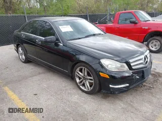 2013 Mercedes-Benz C-Class C 300 Sport with VIN WDDGF8AB5DR259585, listed as a IAAI auction lot 42019712 with 98,718 mi miles. Bid and sale history available at carsss.com. Image 1.