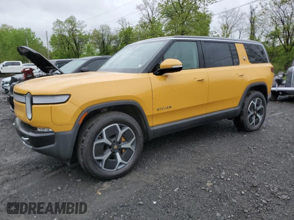 2023 Rivian R1S Adventure z VIN 7PDSGABA1PN009442, wystawiony jako Copart lot #55835815 z przebiegiem 28 048 mil mil oraz Szkody całkowita. Historia ofert i sprzedaży dostępna na DreamBid. Obrazek 1.