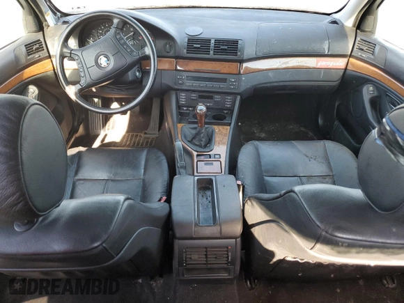 2001 BMW 5 Series 525i with VIN WBADT33491GF41517, listed as a Copart auction lot 72579754 with 0 mi miles and Salvage Title. Bid and sale history available at carsss.com. Image 8.