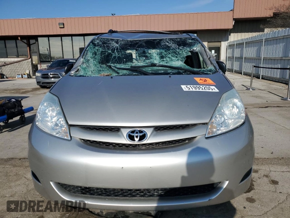 2008 Toyota Sienna CE with VIN 5TDZK23C78S214219, listed as a Copart auction lot 51995205 with 0 mi miles and Salvage Title. Bid and sale history available at carsss.com. Image 5.