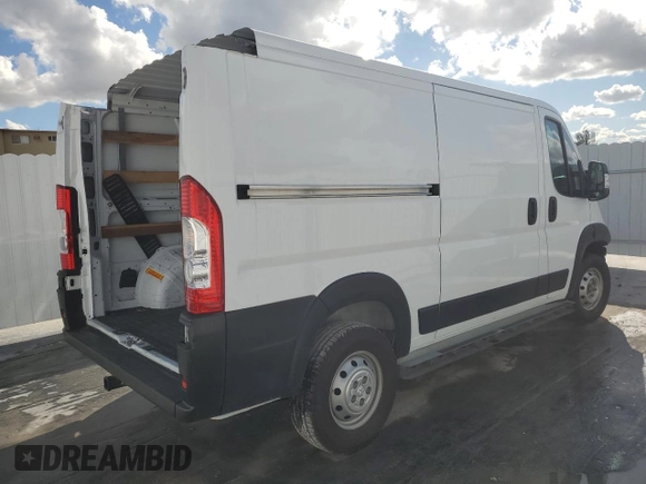 2023 Ram ProMaster Cargo with VIN 3C6LRVVG6PE584399, listed as a Copart auction lot 46678675 with Not Provided miles and Clean Title. Bid and sale history available at DreamBid. Image 3.