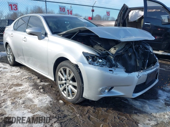 2014 Lexus GS 350 with VIN JTHCE1BLXE5022947, listed as a IAAI auction lot 41740444 with 93,801 mi miles. Bid and sale history available at carsss.com. Image 1.